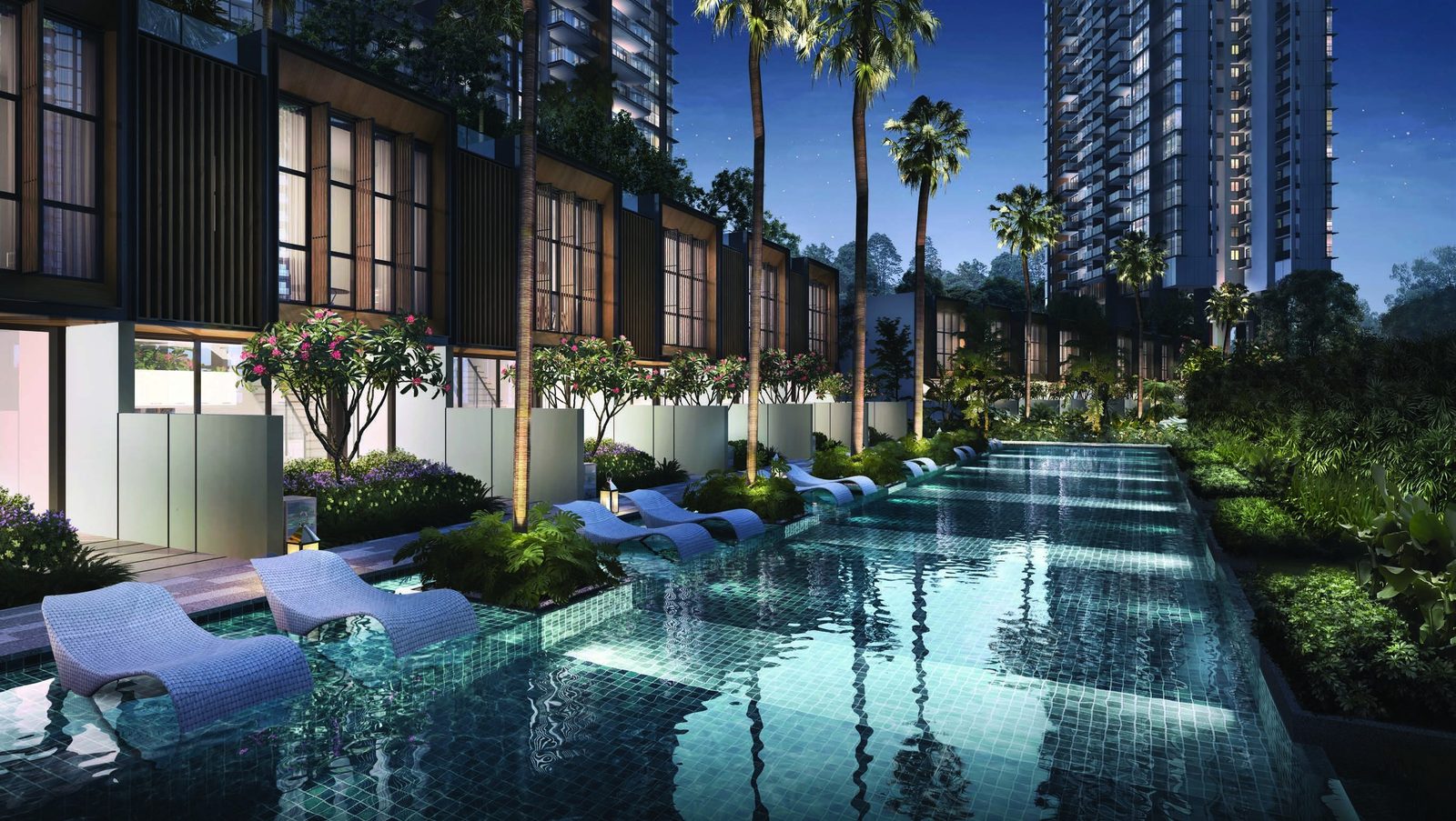 Pool-side villas (artist’s impression)